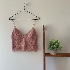 BHLDN Jenny Yoo Lace Crop Top